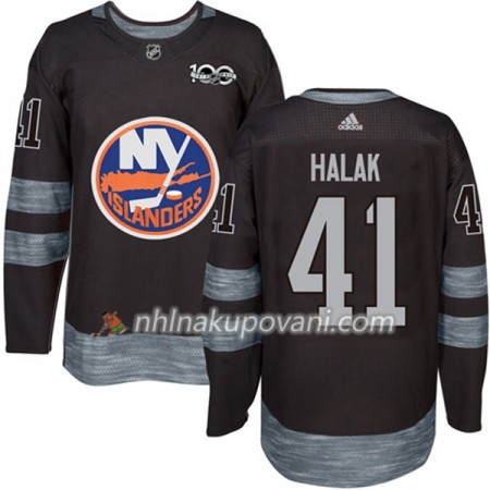 New York Islanders Dresy Jaroslav Halak 41 1917-2017 100th Anniversary Adidas Černá Authentic - Pánské New York Islanders Dresy Jaroslav Halak 41 1917-2017 100th Anniversary Adidas Černá Authentic - Pánské